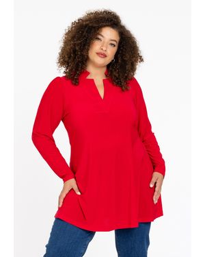 Yoek Tunika Kleid Große Größen - Rot