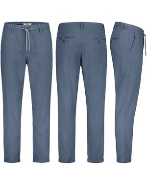 EIGHT2NINE Chinos Leinen Hose Leinenhose Regular Freizeithose Sommer - Blau