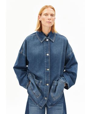 ARMEDANGELS DRAAPY DENIM Jeansjacke aus TM Lyocell Mix Oversized Fit - Blau