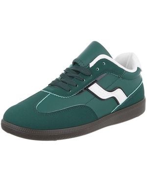 Ital-Design Damen Low-Top Freizeit Sneaker (88519451) Flach Sneakers Low - Grün