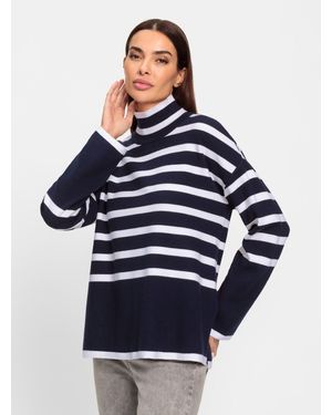 heine Strickpullover Streifenpullover - Blau