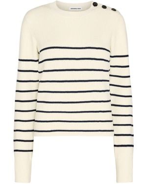 Designers Remix Strickpullover Pullover MANDY MARITIME SWEATER (1-tlg) - Weiß