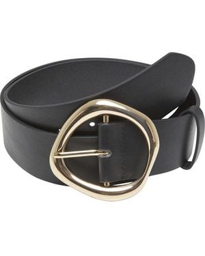 Urban Classics Synthetikgürtel Organic Buckle Shaped Synthetic Leather Belt - Schwarz