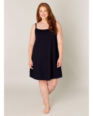 Base Level Curvy Ägerkleid Alissa Verstellbare Träger - Blau