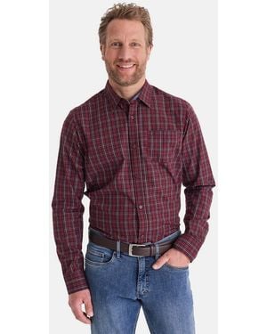 Stooker Men Langarmhemd Hugh Hemd Modern Kent Langarm Hemd Modern Kent Langarm Für Herren - Rot