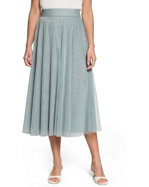 Zero Midirock mit elastischem Bund Material. - Blau