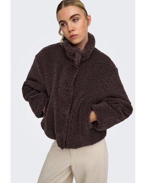 ONLY Plüschjacke Onltora Teddy Jacket Bf Otw Kunstfaser, Plüsch - Braun