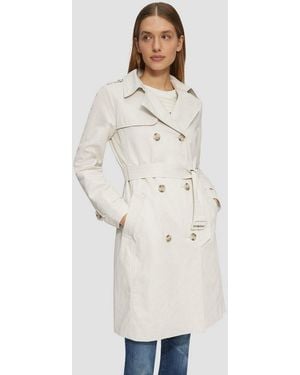 S.oliver Trenchcoat Outdoor-Mantel Trenchcoat Mit Streifen-Futter - Natur
