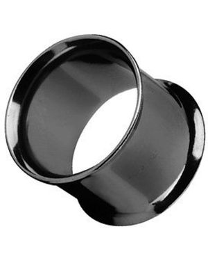 Taffstyle Plug Flesh Tunnel Plug Ohrpiercing 316L Chirurgenstahl Double Flared - Schwarz