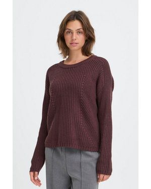Oxmo Strickpullover Oxkanna Kuscheliger Pullover - Lila