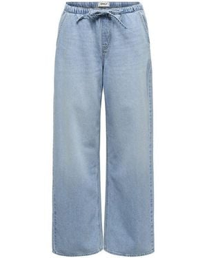 ONLY Bequeme Jeans Onljay Pull Up String Dnm Pant Pim - Blau