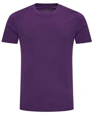 Just Ts Rundhalsshirt Shirt The 100 T, Gekämmte, ringgesponnene Baumwolle - Lila