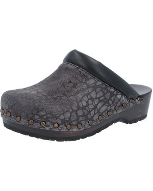 Berkemann Erwachsene Holz Soft-Toeffler Clogs Lede Clog - Schwarz