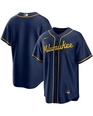 Nike Baseballtrikot Trikot Milwaukee Brewers Game Alternate 2 - Blau