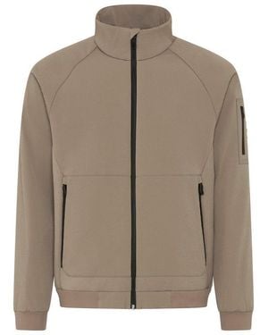 BOSS Hybridjacke Wasserabweisende Oberfläche, Weiches Winterfleece, Corduroy-Struktur - Braun