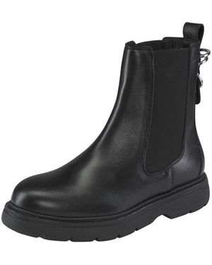 BOSS Arisa_Chbootie Chelseaboots Stiefelette, Schlupfboots Mit Profilsohle Und Stretch - Schwarz