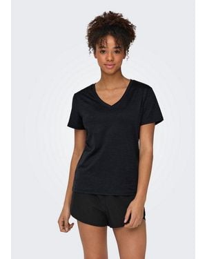 Only Play Trainingsshirt Onpcore Life Vn Ss Reg Tee Noos Mit Reflektierenden Details - Schwarz