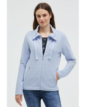 SOCCX Sweatjacke mit Reißverschlusstaschen - Blau