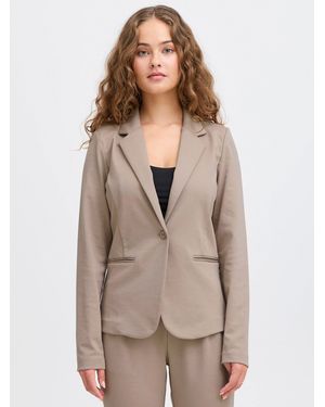 Ichi Kurzblazer IHKate (1-tlg) Plain/ohne Details - Natur