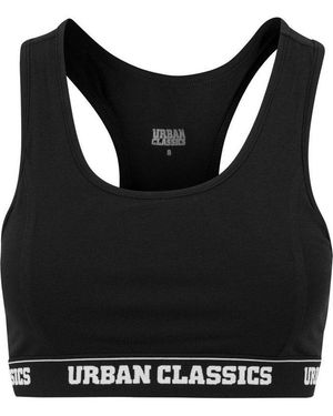 Urban Classics T-Shirt-Bh Damen Ladies Logo Bra - Schwarz