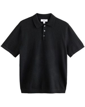Next Polokragenpullover Essential Kurzärmeliges Poloshirt Aus Strick (1-Tlg) - Schwarz