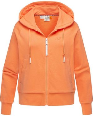 Ragwear Kapuzensweatjacke Taila Modische Damen Sweatjacke Mit Kapuze - Orange