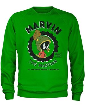 Looney Tunes Rundhalspullover Marvin The Martian Sweatshirt - Grün