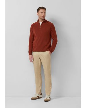 S.oliver Chinos Elastische Hose aus feinem Baumwollstretch - Rot