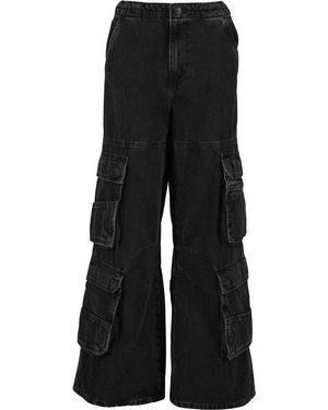 2Y Studios Stoffhose Mara Cargo Baggy Jeans (1-Tlg) - Schwarz