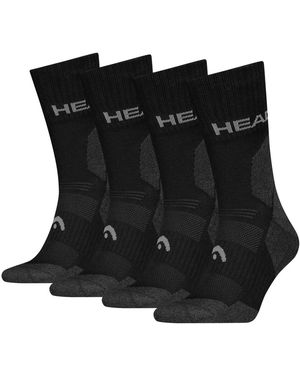 Head Wandersocken Hiking All Climates Crew Socks (2-Paar) mit gepolsterter Sohle - Schwarz