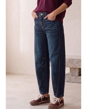 Street One Loose-Fit-Jeans Style Karrie Barrel Denim - Blau