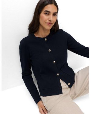 Brax Strickjacke Style Ami Easy Knit: Strickjacke Im Viskosemix - Blau