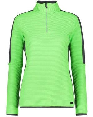 CMP Stillpullover Jacquard-Fleece Pullover aus SoftTech 31 - Grün