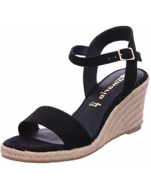 Tamaris Keilsandalette 100% Vegan - Schwarz