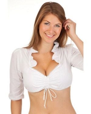 Stockerpoint Dirndlbluse Dirndlbluse - Weiß