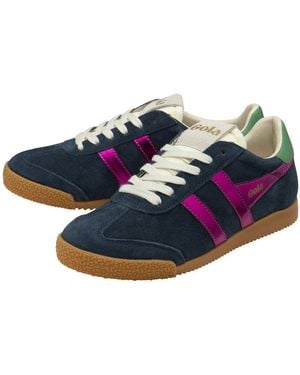 Gola Elan Glitz 2025 Navyblau/Fuchsiapink/Smaragdgrün Damen Sneaker - Schwarz