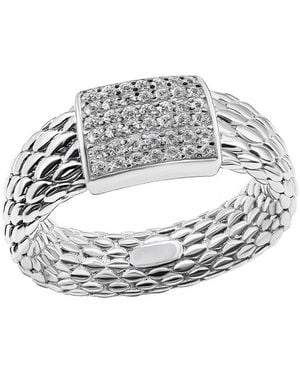 Firetti Fingerring Schmuck Geschenk Silber 925 Damenring Ring Milanaise, Mit Zirkonia (Synth) - Mettallic
