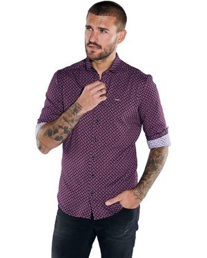 emilio adani Langarmhemd Langarm-Hemd slim fit - Lila