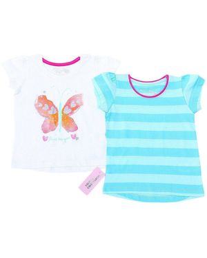 Sarcia.eu Kurzarmbluse 2x farbiges T-Shirt YD 9-12 Monate - Blau