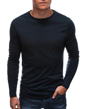 Edoti Longsleeve ohne Aufdruck - Blau