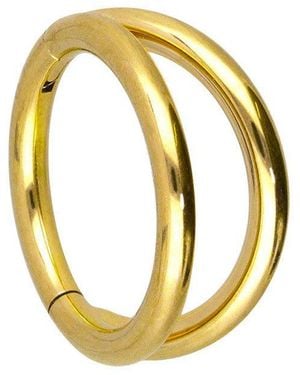 PIERCINGLINE Nasenpiercing Titan Segmentring Clicker 2 RINGE Ohrpiercing Septum Nase - Schwarz