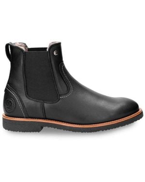 Panama Jack Garnock Igloo Chelseaboots Mit Brauner Sohlenrahmung - Schwarz