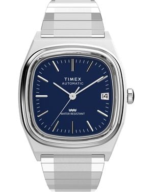 Timex Quarzuhr Automatic 1983 E Line, (1-tlg), Mechanische Automatikuhr - Blau