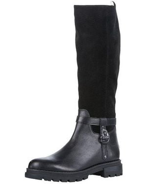 Marco Tozzi Feel Aus Leder Blockabsatz 2-25603-43 Stiefel Feel - Schwarz