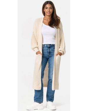 Worldclassca Longstrickjacke Strickjacke Cardigan Strickmantel Winter Pullover) - Blau
