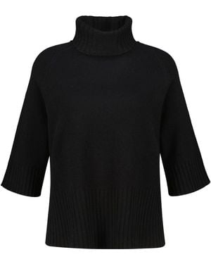 Kate Storm Strickpullover Rollkragenpullover aus Wolle mit Kaschmir (1-tlg) - Schwarz