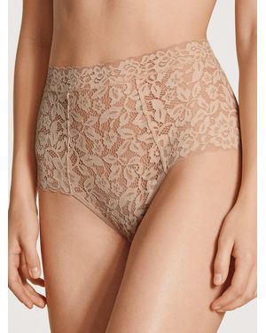 CALIDA High-Waist-Slip Natural Comfort Lace weiche - Braun
