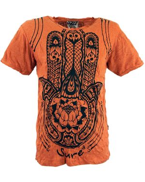Guru-Shop Sure T-Shirt Fatimas Hand - rostorange Goa Style