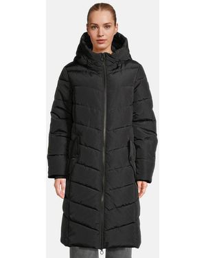 NEW VIEW Wintermantel Tm11 Mit Weitenregulierbarer Kapuze - Schwarz