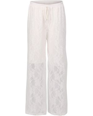 malito more than fashion Stoffhose 20634 Spitzenhose mit Jerseybund Einheitsgröße - Weiß